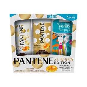 Kit Pantene Summer Edition Shampoo + Condicionador + Aparelho de Depilação Gillette Venus Simply 3 - 400ml + 200ml