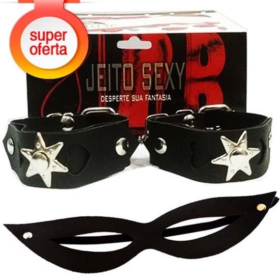 Kit Panter Sexy 2X1 ( Algema Bracelete + Máscara Sex ) - Jeito Sexy 1...