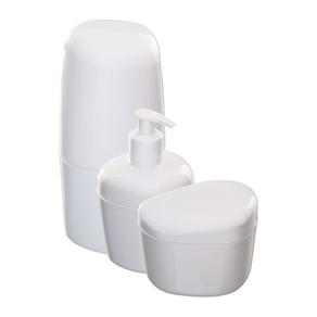 Kit para Banheiro com 3 Peças Branco Astra - Branco