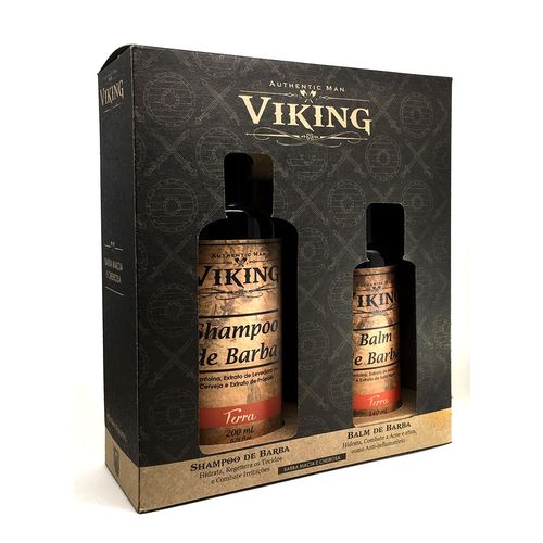 Kit para Barba com Shampoo e Balm Terra Viking