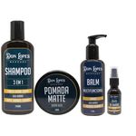 Kit para Barba Completo Combo Don Shampoo 3 em 1 e Pomada