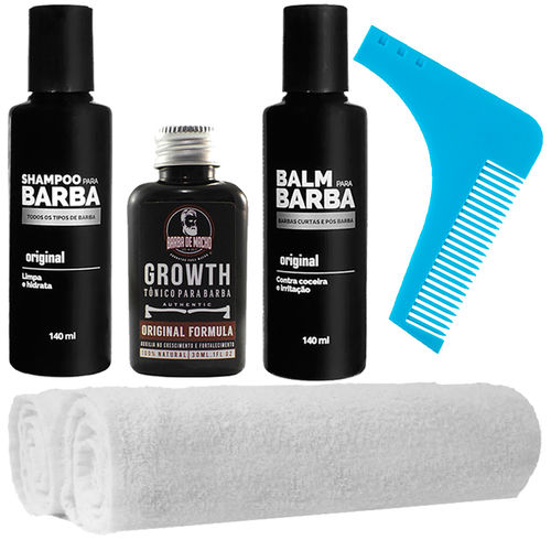Produtos Barbearia Shampoo Tônico 2 Toalhas Balm Usebarba
