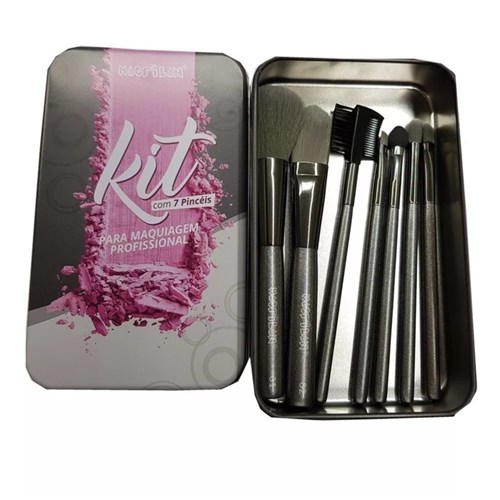 Kit para Maquiagem Profisional com 7 Pinceis Kp8-1