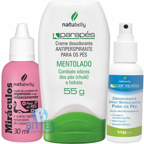 Kit para Pés Combate Odores e Ressecamento Natubelly Cosméticos