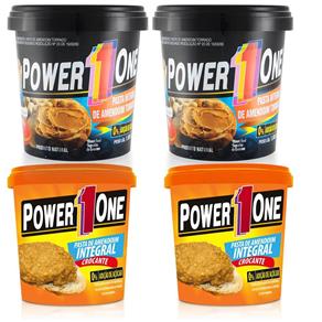 Kit Pasta de Amendoim Power One 1kg - Crocante