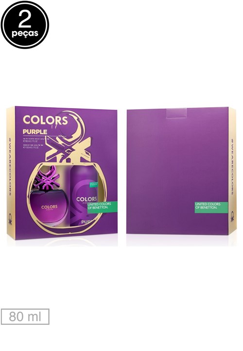 Kit 2pçs Perfume Benetton Colors Purple 80ml