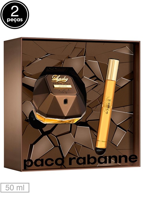 Kit 2pçs Perfume Paco Rabanne Lady Million Privé 50ml