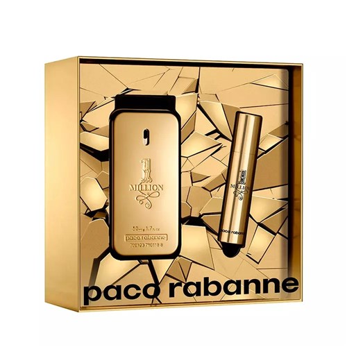 Kit Perfume 1 Million Masculino Eau de Toilette 50Ml + Travel Spray 10...