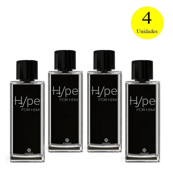 Kit Perfume - 4 Unidades Hype For Him Masculino - 100ml