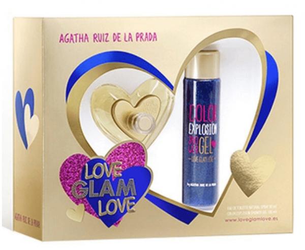 Kit Perfume Agatha Ruiz de La Prada Love Glam Love Feminino Eau de Toilette 80ml + Gel de Banho 100ml