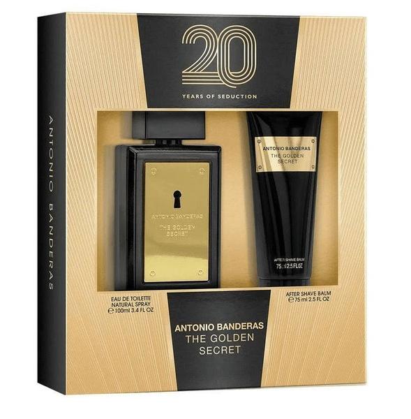 Kit Perfume Antonio Banderas The Golden Secret Masculino Eau de Toilette 100ml + Pos Barba 75ml