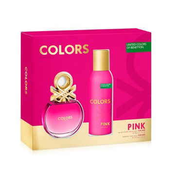 Kit Perfume Benetton Colors Pink 80ml + Desodorante 150ml