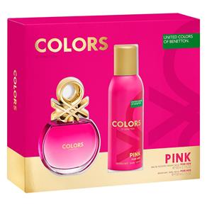 Kit Perfume Colors Pink Benetton Feminino Eau de Toilette + Desodorante