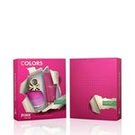 Kit Perfume Colors Pink Feminino Eau de Toilette 80ml + Body Lotion 75ml