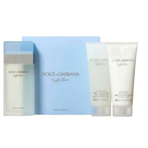 Kit Perfume Dolce&gabbana Light Blue Edt 100ml+body Cream+shower Gel