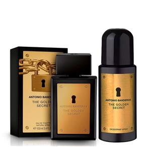 Kit Perfume e Desodorante Masculino Antonio Banderas Golden Secret EDT - 100ml