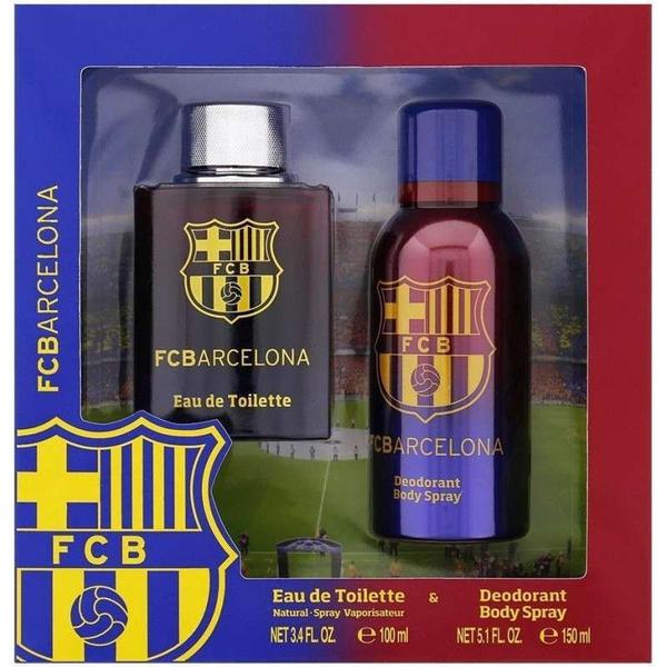 Kit Perfume FC Barcelona EDT 100mL + Body Spray 150mL - Masculino
