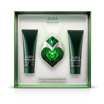Kit Perfume Feminino Aura Thierry Mugler EDP 30ml + Body Lotion 50ml + Gel de Banho 50ml