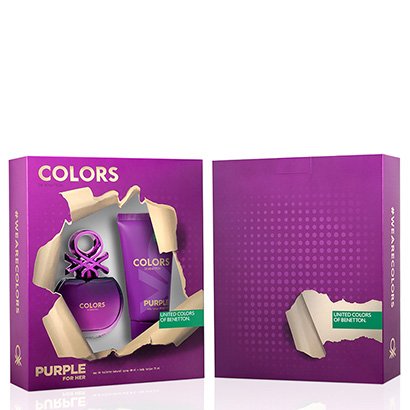 Kit Perfume Feminino Colors Purple Benetton Eau de Toilette 80ml + Body Lotion 75ml