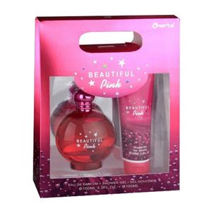 Kit Perfume Feminino+Gel de Banho Omerta Beautiful Pink EDP - 2x100ml - 2x100ml