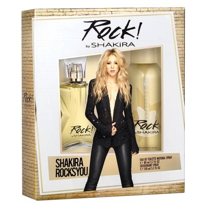 Kit Perfume Feminino Shakira Rock By Shakira Eau de Toilette 80ml + Desodorante 100ml