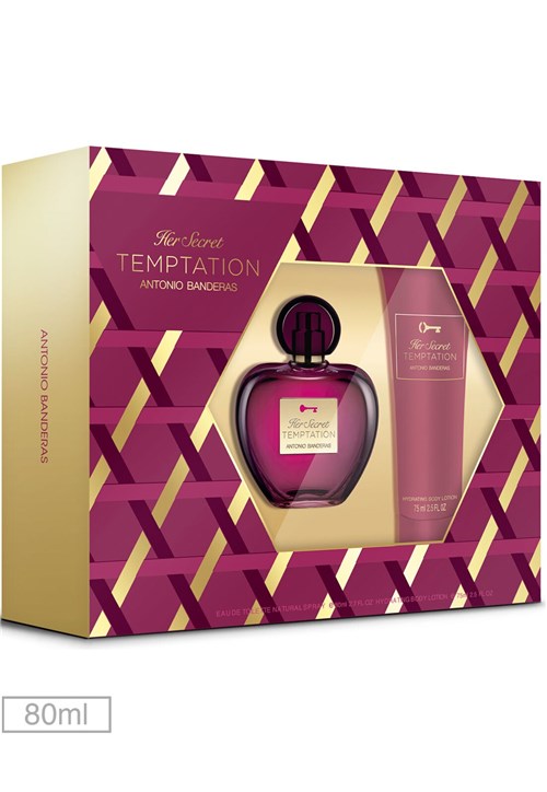 Kit Perfume Her Secret Temptation Antonio Banderas 80ml