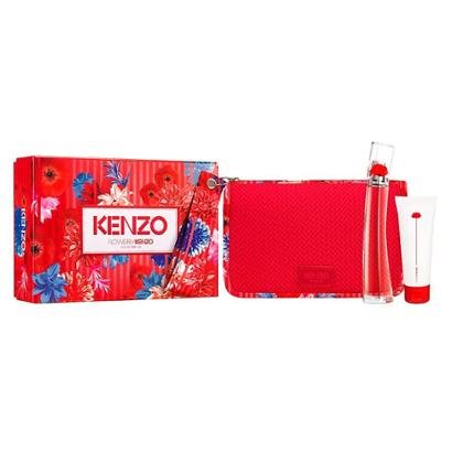 Kit Perfume Kenzo Flower By Kenzo EDP Feminino + Body Milk + Necessaire