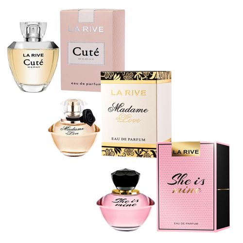Kit Perfume La Rive Cuté 100ml + Madame In Love 90ml + She Is Mine 90ml Feminino