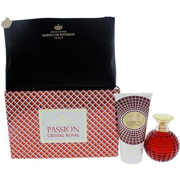 Kit Perfume Marina de Bourbon Passion Cristal Royal EDP 100mL + Boby Lotion 150mL