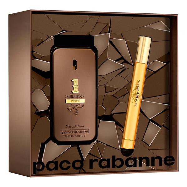 Kit Perfume Masculino 1 Million Privé Paco Rabanne Eau de Parfum 50ml + Miniatura 10ml