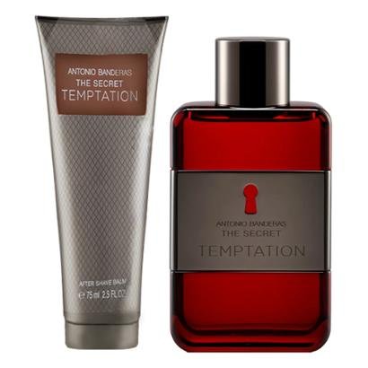 Kit Perfume Masculino Antonio Banderas The Secret Temptation EDT 100ml + Pós- Barba 75ml