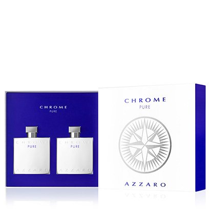 Kit Perfume Masculino Chrome Pure Azzaro Eau de Toilette 100ml + Pós Barba 100ml