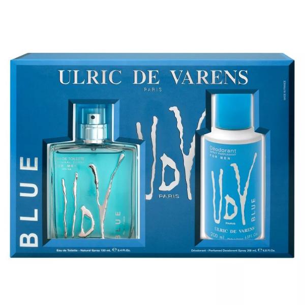 Kit Perfume Masculino + Desodorante Udv Blue Ulric de Varens Eau de Toilette