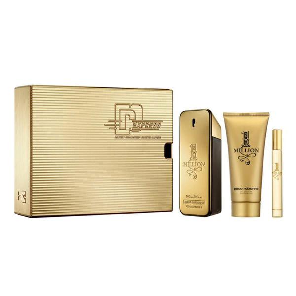 Kit Perfume Masculino One Million Paco Rabanne EDT 100ml + Shower Gel 100ml + Miniatura 10ml