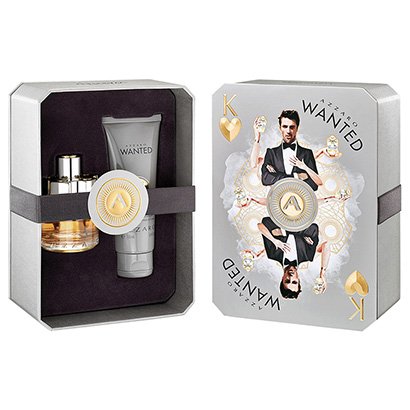 Kit Perfume Masculino Wanted Azzaro Eau de Toilette 50ml + Shampoo P/ Corpo e Cabelo 100ml