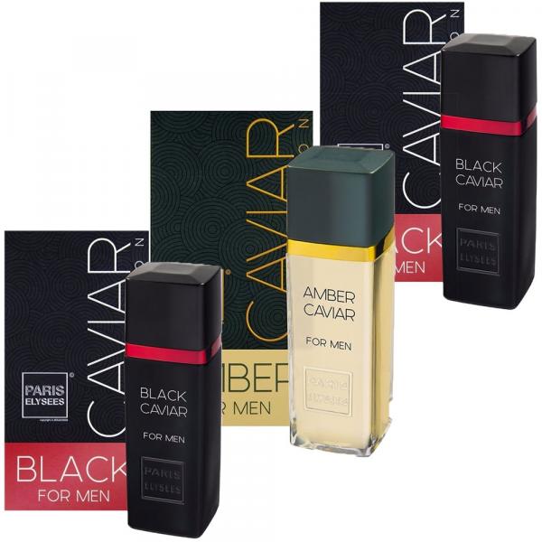 Kit Perfume Paris Elysees - 2 Black Caviar 1 Amber Caviar