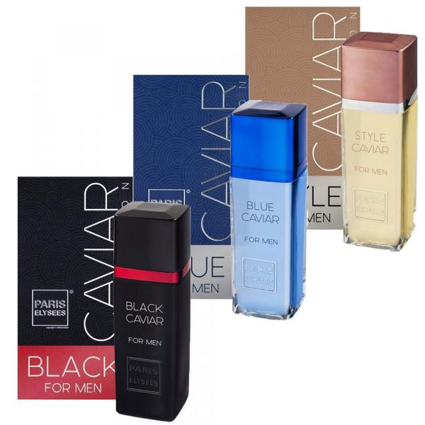 Kit 3 Perfume Paris Elysees - Black, Style e Blue Caviar