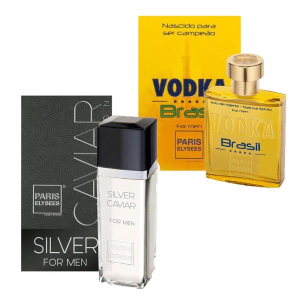 Kit 2 Perfume Paris Elysees - Silver Caviar + Vodka Brasil