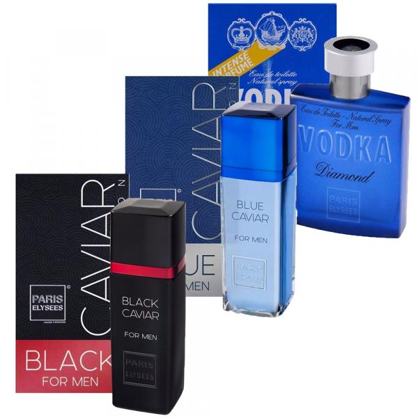 Kit Perfume Paris Elysees - Vodka, Black e Blue Caviar