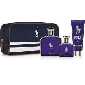 Kit Perfume Polo Blue Masculino Eau de Parfum 125ml e 40ml + Shower Gel 100ml + Nécessaire Único