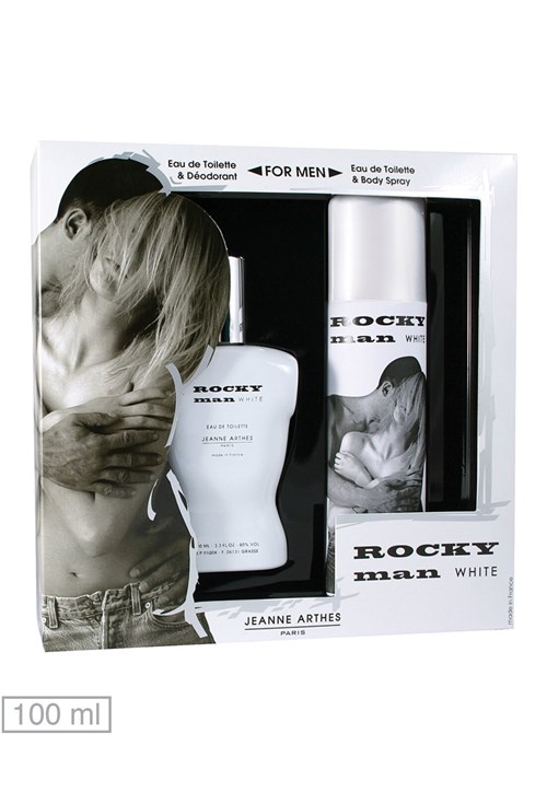 Kit Perfume Rock Man White Jeanne Arthes 100ml