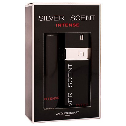 Kit Perfume Silver Scent Intense Masculino Jacques Bogart EDT 100ml + Body Spray 200ml