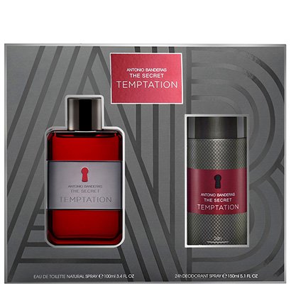 Kit Perfume The Secret Temptation Masculino Antonio Banderas EDT 100ml + Desodorante 150ml