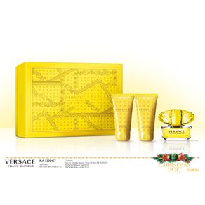 Kit Perfume Yellow Diamond Feminino Eau de Toilette 50ml + Loção Corporal 50ml + Gel de Banho 50ml