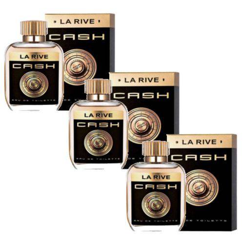 Kit 3 Perfumes Cash Masculino La Rive Edt 100ml
