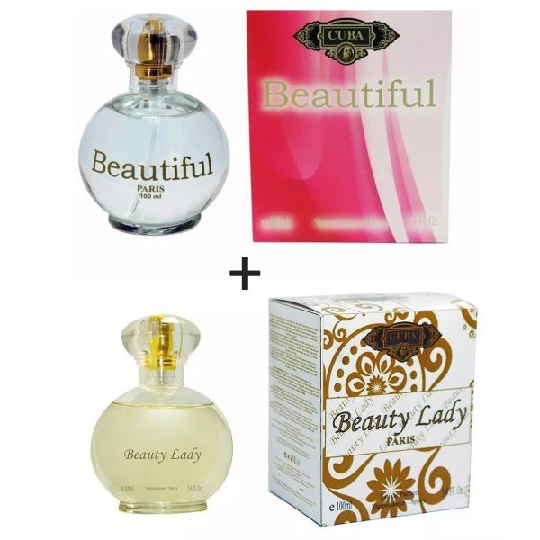 Kit 2 Perfumes Cuba 100ml Cada Beautiful + Beauty Lady