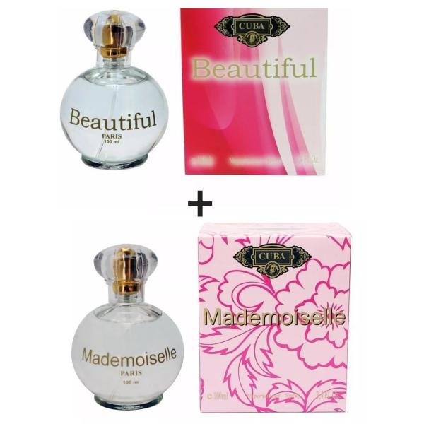 Kit 2 Perfumes Cuba 100ml Cada Beautiful + Mademoiselle