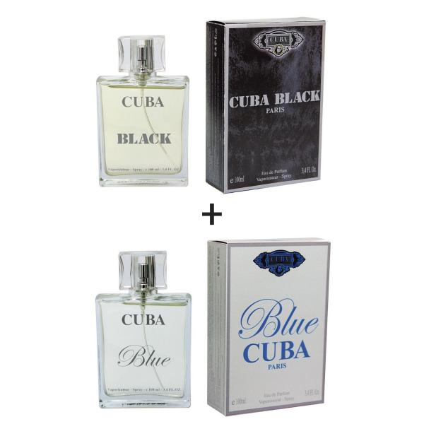 Kit 2 Perfumes Cuba 100ml Cada Black + Blue