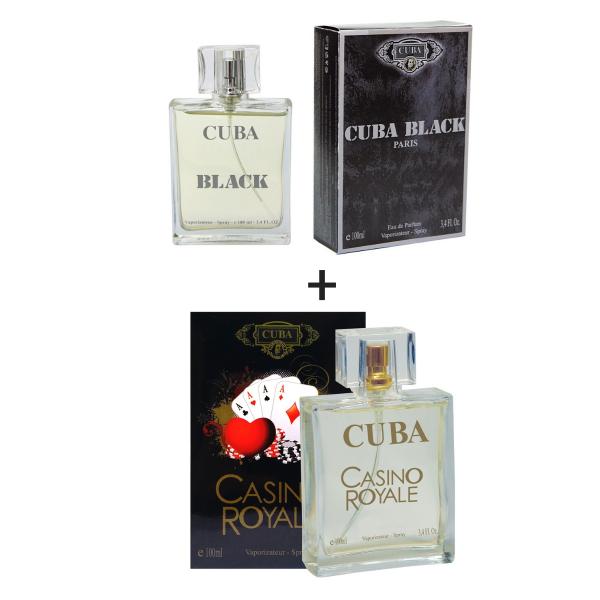 Kit 2 Perfumes Cuba 100ml Cada Black + Casino Royale