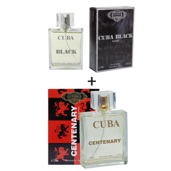Kit 2 Perfumes Cuba 100ml Cada Black + Centenary